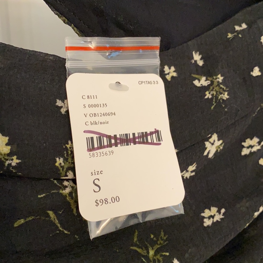 NWT Free People Boho Shirred Floral Open Back Blouse - Picture 3 of 6